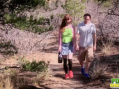 Kierra Wildes Outdoor Hike Turns Into a Handjob - Public Handjobs