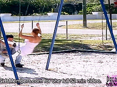 Risky Public Nudity With Short Haired Brunette Freak