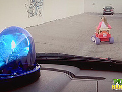 Jessa Rhodes gets pulled over and jerks off a cop - Public Handjobs