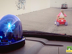 Jessa Rhodes gets pulled over and jerks off a cop - Public Handjobs