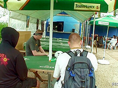 Old Ugly Guy Seduce Homeless Young Girl Public Sex For