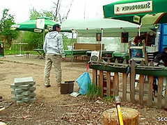 Old Ugly Guy Seduce Homeless Young Girl Public Sex For