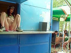 Old Ugly Guy Seduce Homeless Young Girl Public Sex For