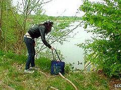 Old Ugly Guy Seduce Homeless Young Girl Public Sex For