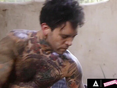 Genevieve Sinn And Angel Little - Little Goth Temptress Gets Her Ass Rammed In A Graveyard