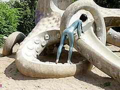 Hot Catsuit In Public - Watch4Fetish