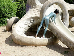 Hot Catsuit In Public - Watch4Fetish