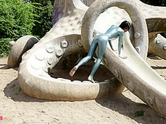 Hot Catsuit In Public - Watch4Fetish