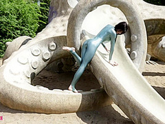Hot Catsuit In Public - Watch4Fetish