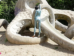 Hot Catsuit In Public - Watch4Fetish