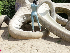 Hot Catsuit In Public - Watch4Fetish