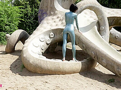 Hot Catsuit In Public - Watch4Fetish