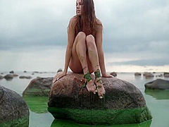 On The Beach. Funny And Dynamic Video About Nude Shooting Of Girls On The Seashore. 10 Min