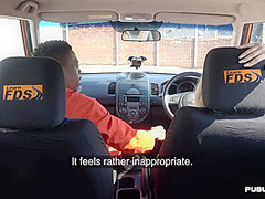 IR driving tutor MILF fucked in car by BBC mechanic dude