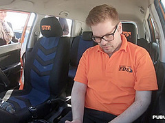 Busty fakeboobs MILFY public fucked in car outdoor by hubby