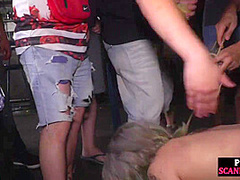 Public inked and pierced slut facesitted and fucked