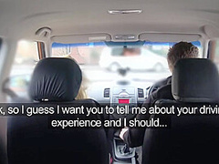 Bigass n bigtits MILF fucked outdoor in car by driving tutor