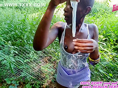 Black African - German Teen At Amateur Outdoor Pov Fuck