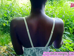 Black African - German Teen At Amateur Outdoor Pov Fuck