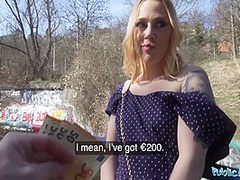 Horny Blonde Flasher Gets Her Pussy Creampied In A Tunnel 11 Min With Chrystal Sinn