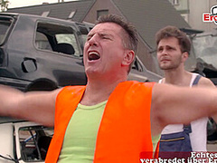 erman big tits mature red head milf get anal outdoor threesome