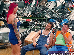 erman big tits mature red head milf get anal outdoor threesome