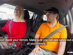 Curvy mature lady in stockings public fucked in car outdoor