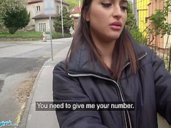 Spanish Babe In Tight Dress Fucked Outside