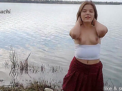 Teen Sucks Cock At The Lakeside