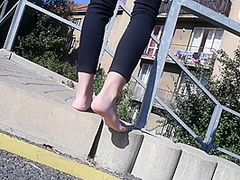 Free Premium Video Barefoot Walking And Dirty Feet On Rails (long Toes Bare Feet Foot Tease Sexy Feet Public Feet)
