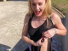 Cute Blonde Teen Outdoor Gleecute