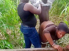 Two Sin Stepsisterz Caught Fucking The Unknown Hausa Man Being A Stranger In The Community 10 Min