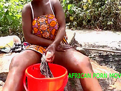 Adultery In The Village. The Adulterous Woman Of The Kouba Village In Northern Cameroon Cheats On Her Husband By His Neighbor With Night Fuck At The River When She Takes The Pretext Of Going To Do The Laundry 12 Min