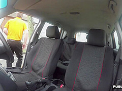 Driving student redhead babe public fucked outdoor