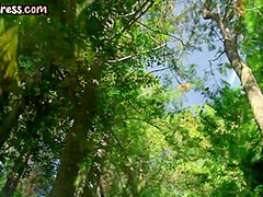 Outdoor masturbating solo ebony teen plays with her fingers