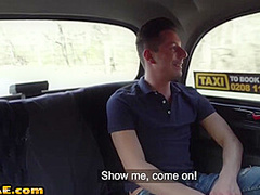 Public fucked cab driver drilled outdoor by customer