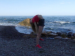 Sporty On The Beach In The Sunset - Watch4Fetish