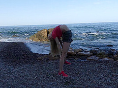 Sporty On The Beach In The Sunset - Watch4Fetish