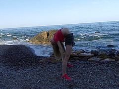 Sporty On The Beach In The Sunset - Watch4Fetish