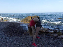 Sporty On The Beach In The Sunset - Watch4Fetish