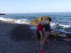 Sporty On The Beach In The Sunset - Watch4Fetish