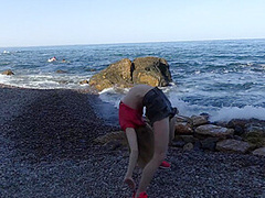 Sporty On The Beach In The Sunset - Watch4Fetish