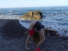 Sporty On The Beach In The Sunset - Watch4Fetish