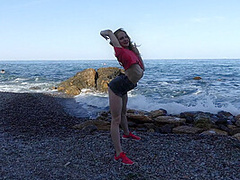 Sporty On The Beach In The Sunset - Watch4Fetish