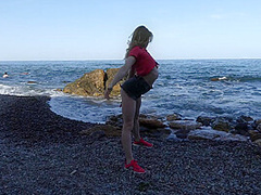 Sporty On The Beach In The Sunset - Watch4Fetish