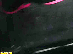 Cabdriver MILF in stockings fucked outdoor by military man