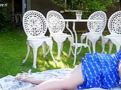 Naughty British Housewife Playing In The Garden - MatureNL