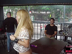 Cumloving busty slut 3some public fucked before mouthjizzed
