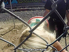 Skylar Madison avoids arrest by double teaming two cops - ScrewTheCops