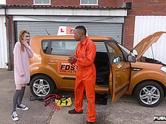 IR deepthroating slut car fucked outdoor in public place